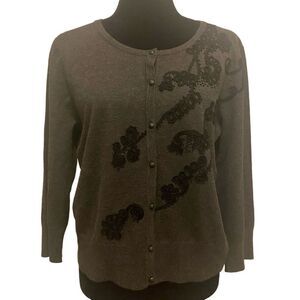 Spense Cardigan with Appliqué and Beading‎